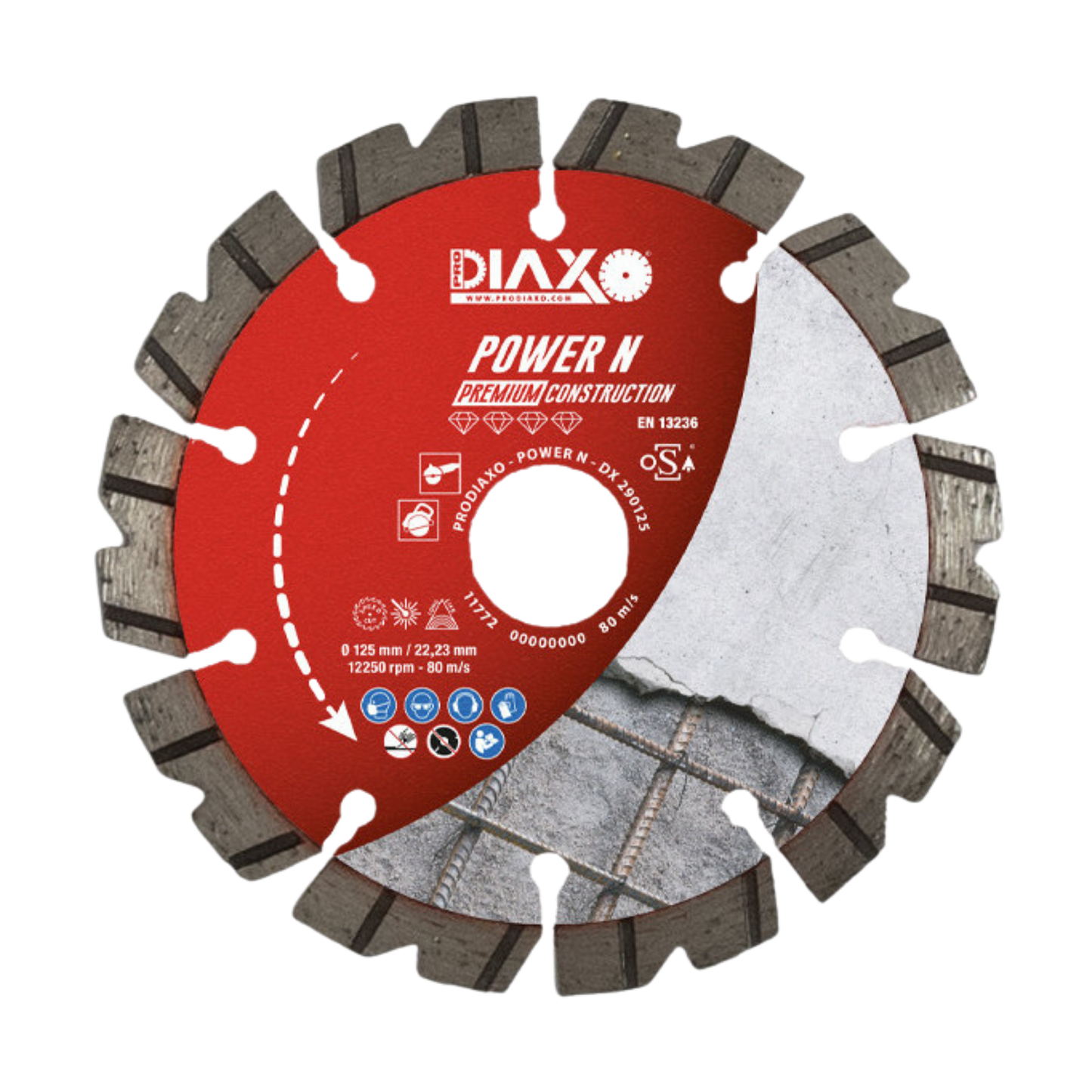 DIAXO | diamantzaagblad POWER N | Ø125 | asgat 22,23