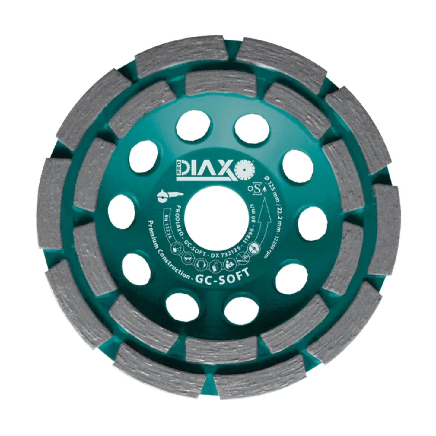 DIAXO | diamantslijpkop GC-SOFT | Ø125 | asgat 22,23