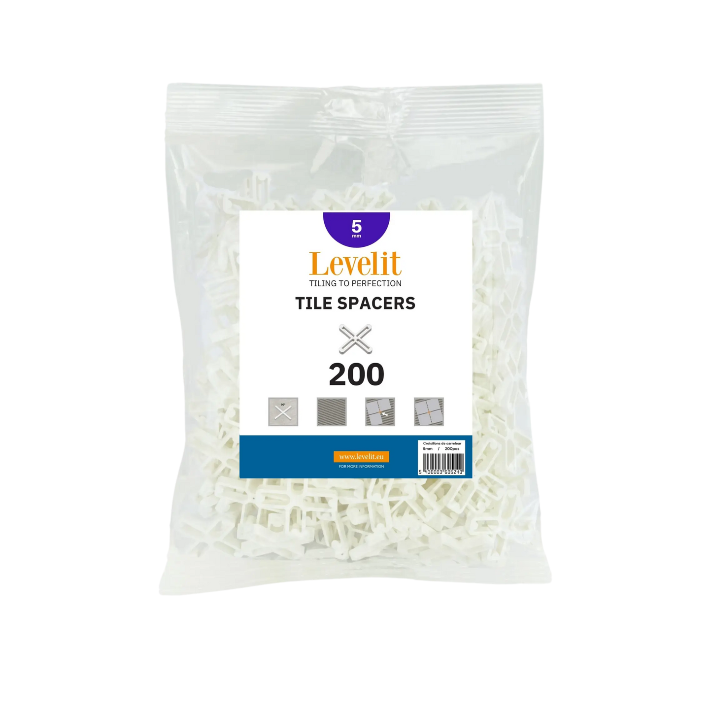 Voegkruisjes | 5mm | 200 stuks - Nivello