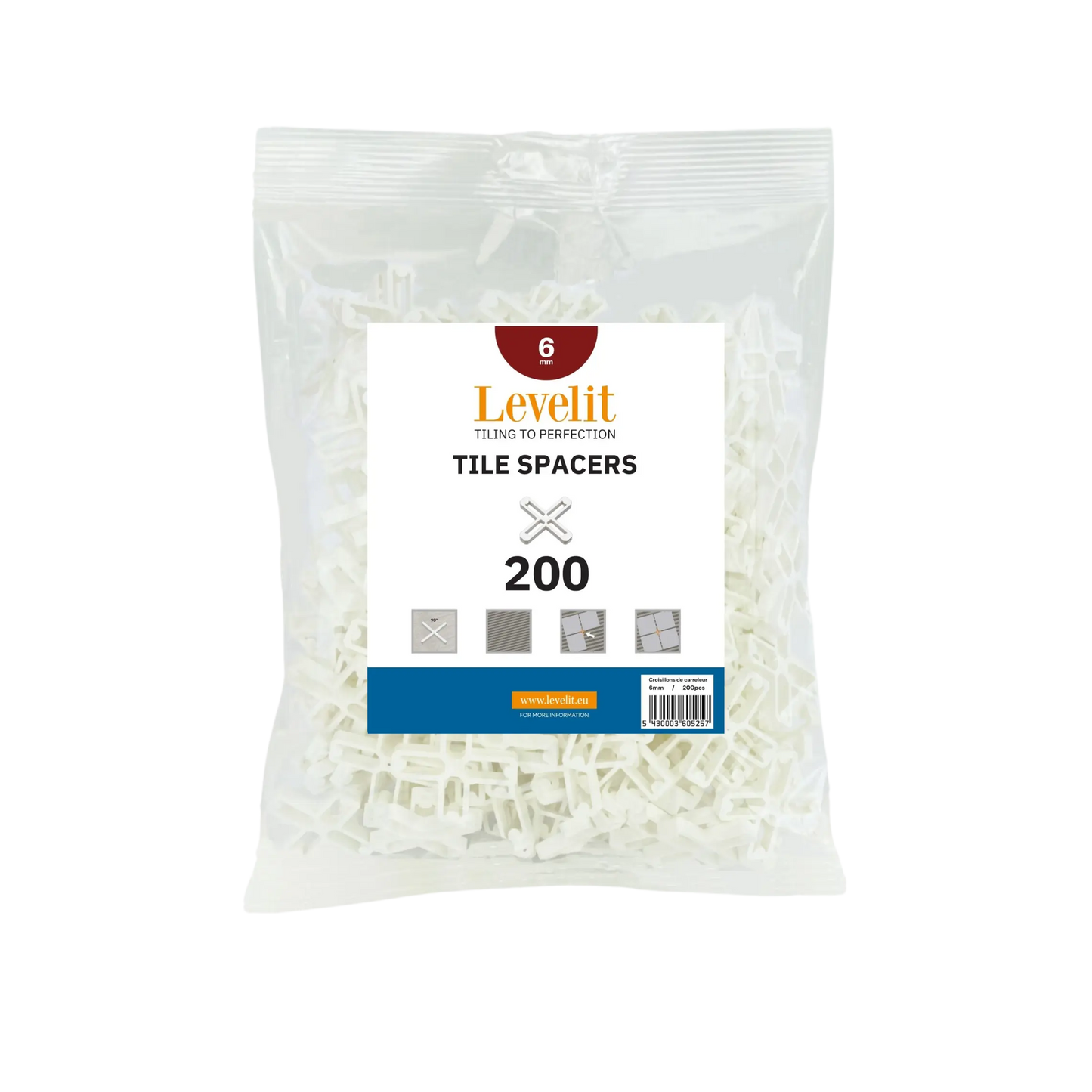 Voegkruisjes | 6mm | 200 stuks - Nivello