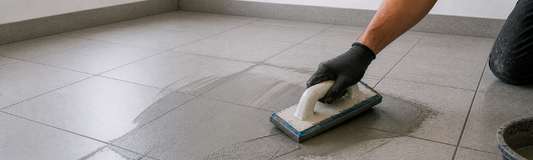Tegels voegen met cementgebonden voegmortel