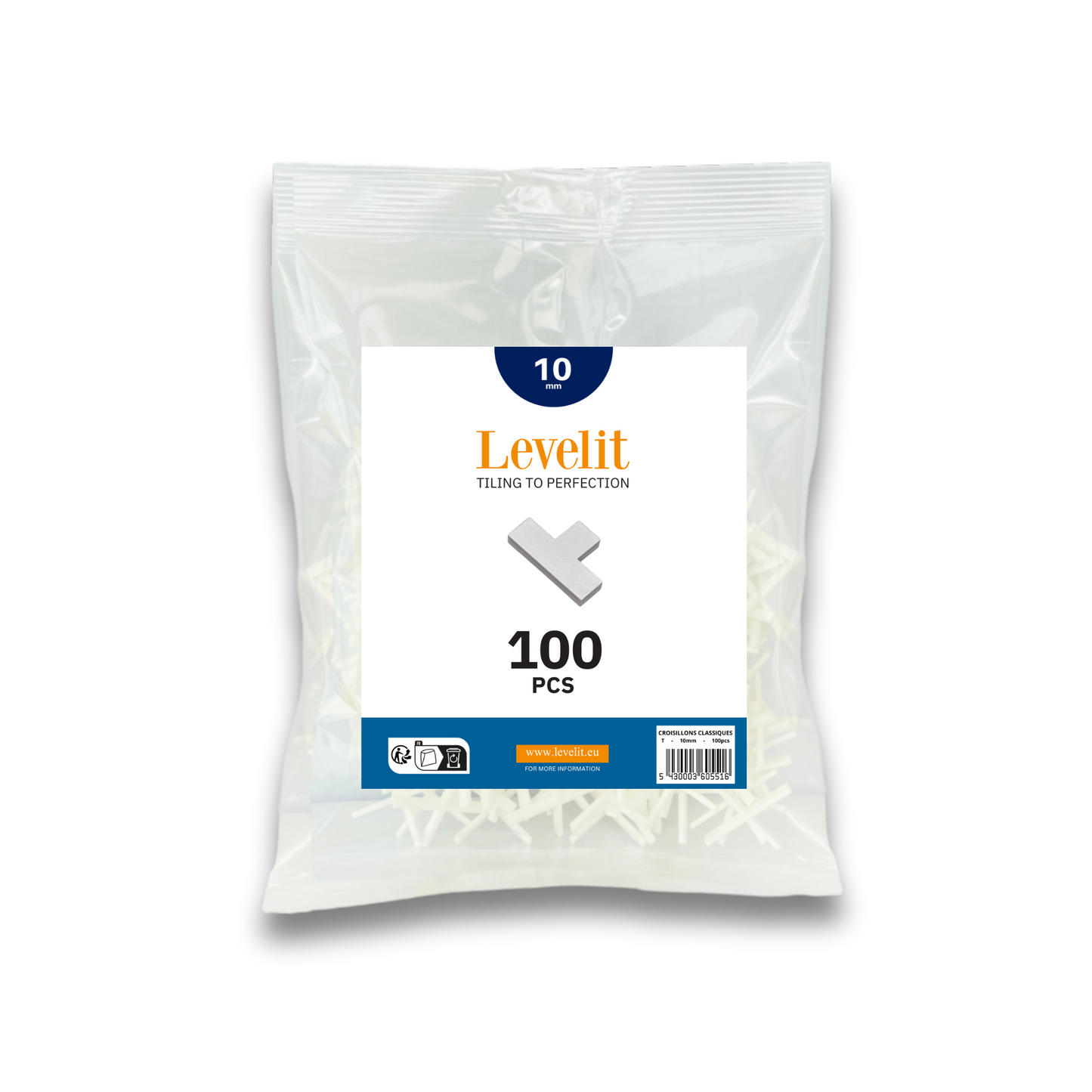 T-kruisjes | 10 mm | 100 stuks