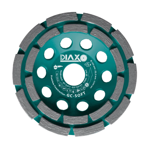 DIAXO diamantslijpkop GC-SOFT Ø125 met asgat 22,23