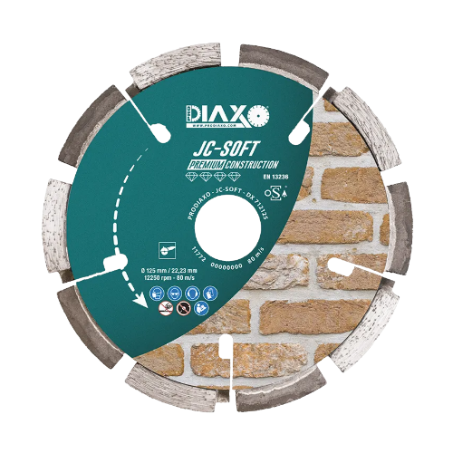 DIAXO diamantvoegfrees JC-SOFT Ø125 met asgat 22,23