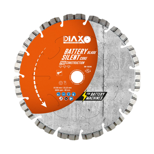 DIAXO | diamantzaagblad BATTERY BLADE SILENT CORE | Ø230 | asgat 22,23