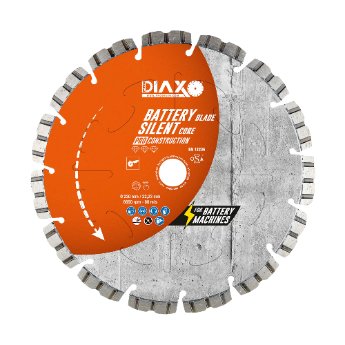 DIAXO diamantzaagblad BATTERY BLADE SILENT CORE Ø230 met asgat 22,23