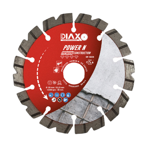 DIAXO diamantzaagblad POWER N Ø125 met asgat 22,23