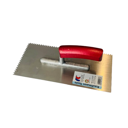 Kaufmann lijmkam 3 x 3  mm met houten handvat (zijkant)