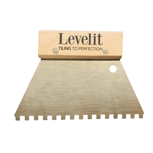 LEVELIT stainless steel notched trowel 18 cm | 4×4 mm